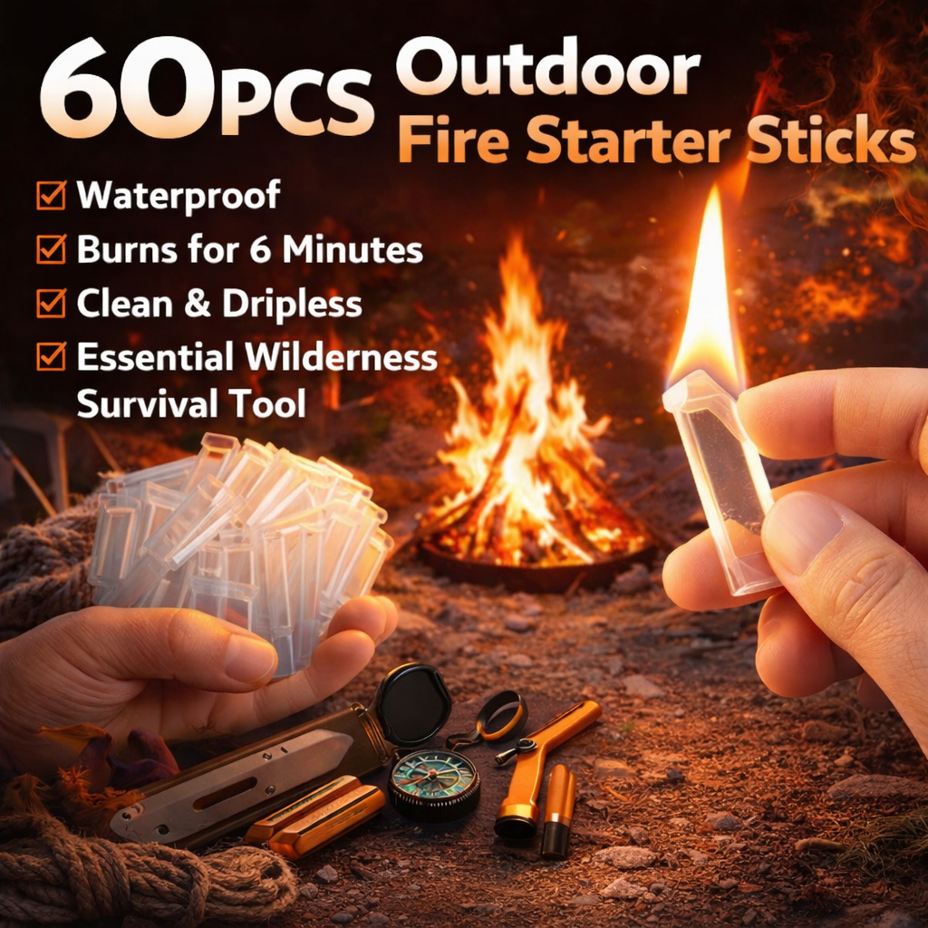 Fire Starter Waterproof - Palitos Encendedoros de Fuego, 60 Unidades,