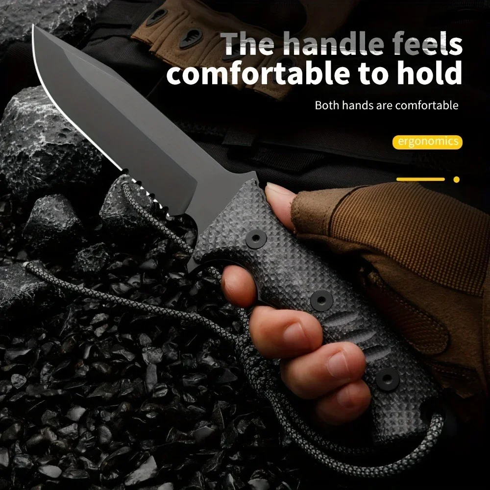 Hunting And Camping In Jungle - Cuchillo recto para acampar al aire