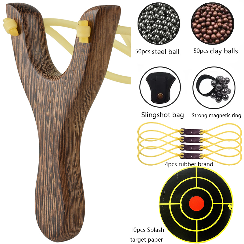 Outdoor Hunting Launcher - Tirachinas de madera tradicional, juego de