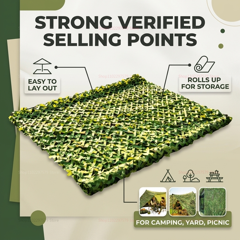 Malla de camuflaje para la sel - Hunting And Camping In Jungle reseña y precio